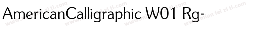 AmericanCalligraphic W01 Rg字体转换